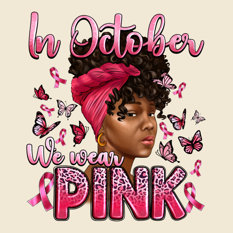 In October We Wear Pink With Afro Woman Premium Tee by Artiststas | Teevron