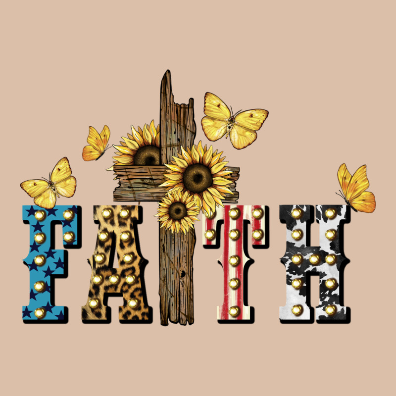Faith Usa Sunflower 4th Of July Urban Heavy Tee by HowdyJamesFarm | Teevron