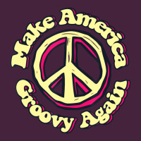 Make America Groovy Again Peace Sign 70s Retro Premium Tee | Teevron