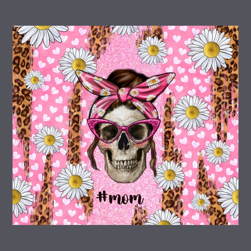 Skull Mom Pink Glitter With Daisy Vintage Hoodie by TumblerDesignByShophia | Teevron