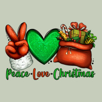Peace Love Christmas Santa Claus Hand Ladies Tee | Teevron