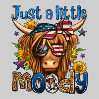 Just A Little Moody 4th Of July Long Haired Cow Premium Tee | Teevron