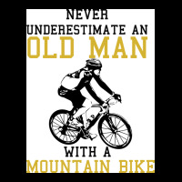 Never Underestimate An Old Man With A Mountain Bike Ladies Tee | Teevron
