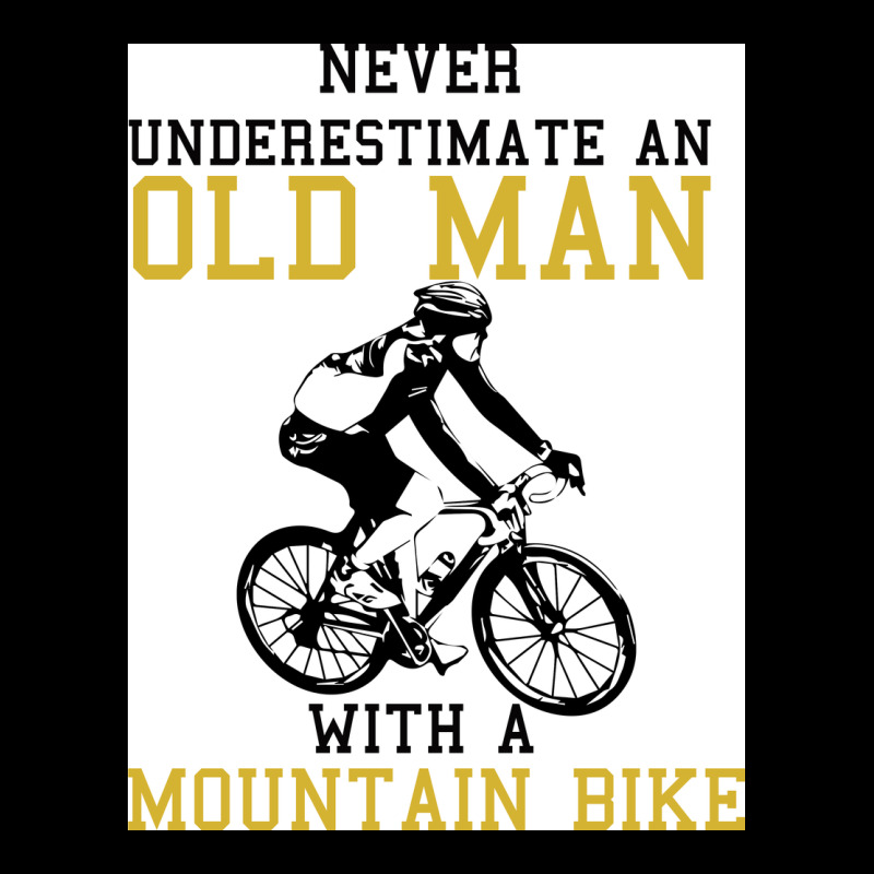 Never Underestimate An Old Man With A Mountain Bike Ladies Tee by Bettercallsaul | Teevron