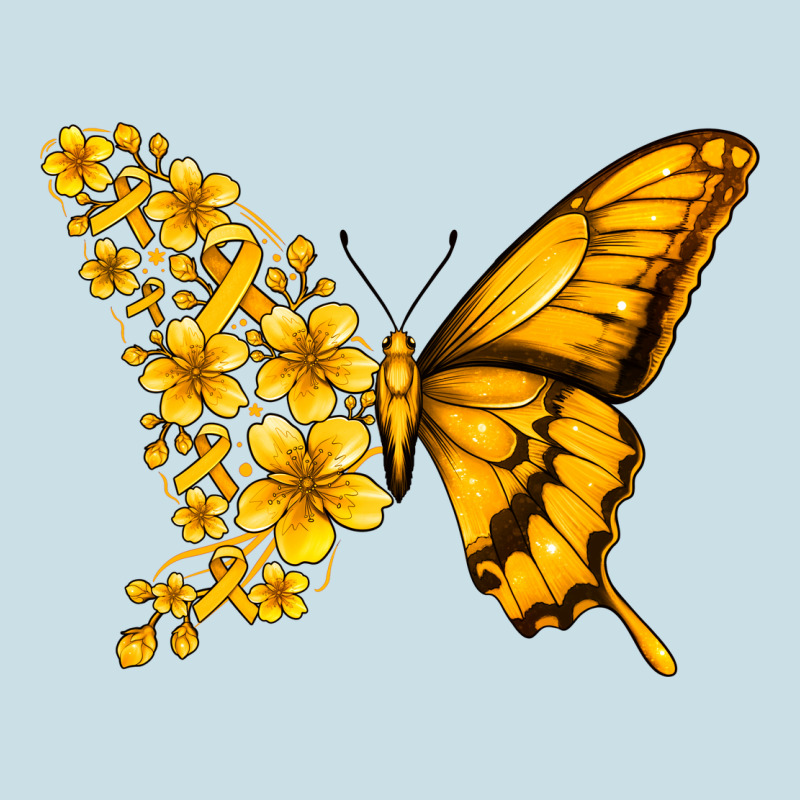 Childhood Cancer Butterfly Ladies Tee by Jasminsmagicworld | Teevron