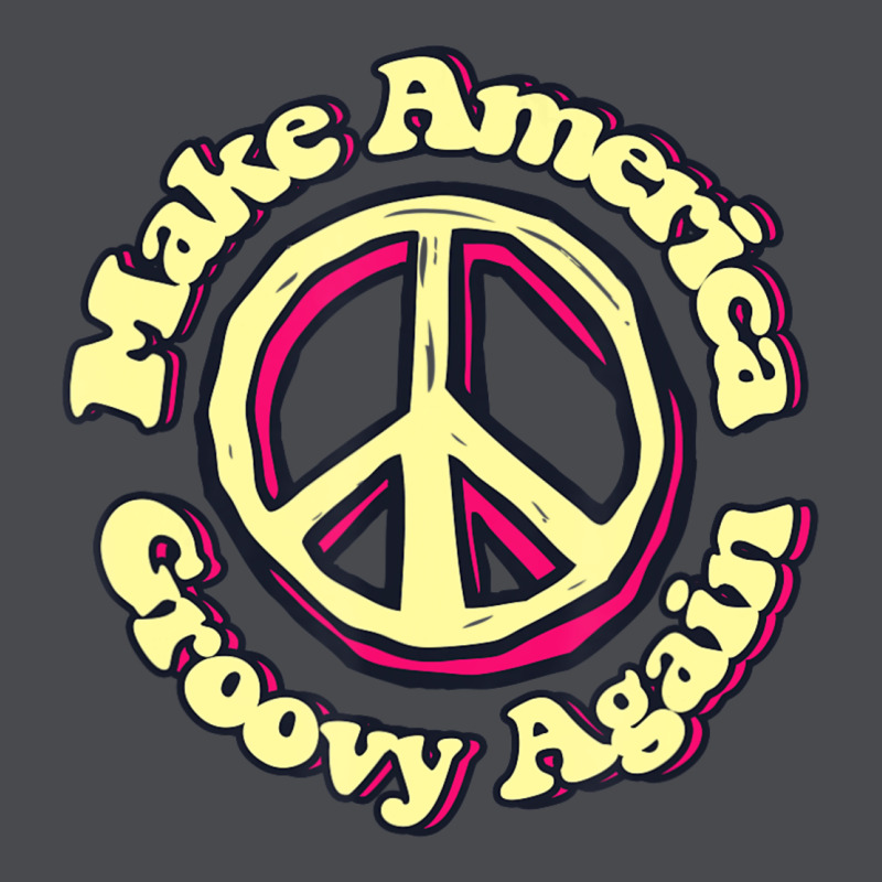 Make America Groovy Again Peace Sign 70s Retro Zipper Hoodie by lanVoArt | Teevron