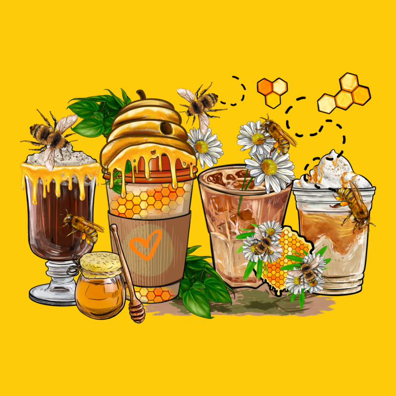 Honey Bee Coffee Cups Premium Hoodie by FaDigitalArtStudio | Teevron