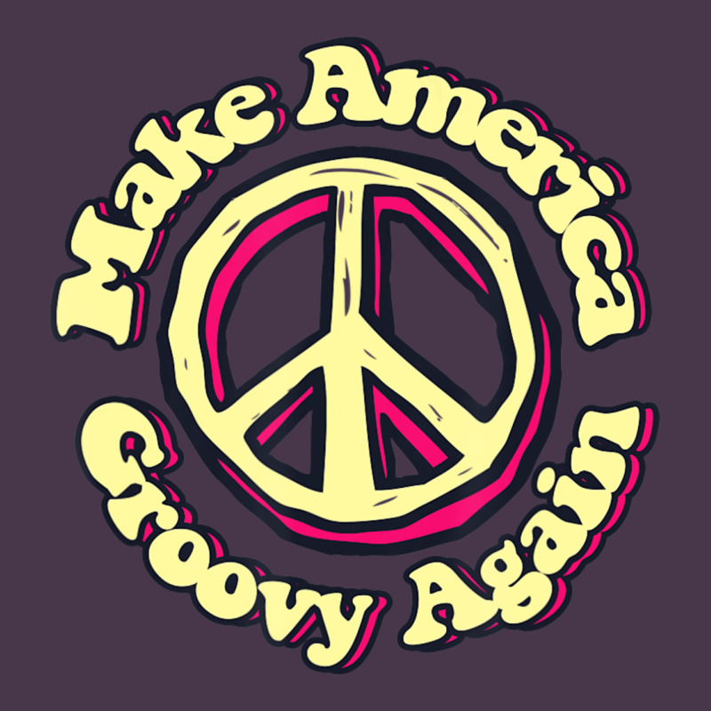 Make America Groovy Again Peace Sign 70s Retro Heavyweight Hoodie by lanVoArt | Teevron