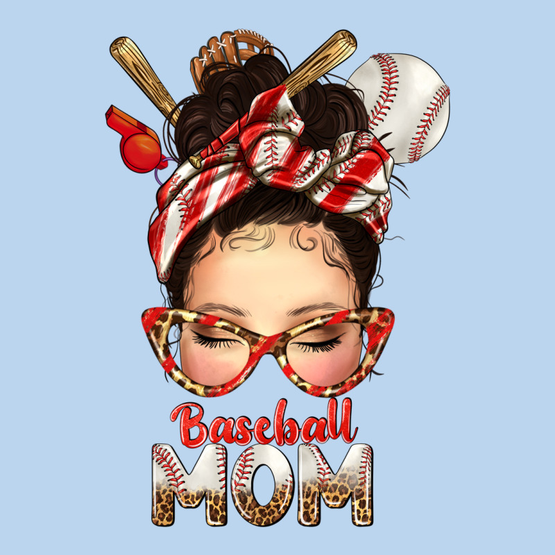 Baseball Mom Messy Bun Classic Tee by texasbilliewilder | Teevron