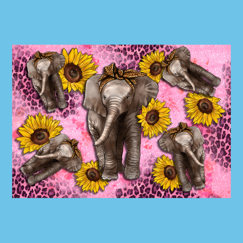 Baby Elephant Sunflowers Kid's Bottle Premium Sweatshirt by Artiststas | Teevron