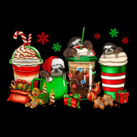 Christmas Sloth Coffee Cups Ladies Tee | Teevron