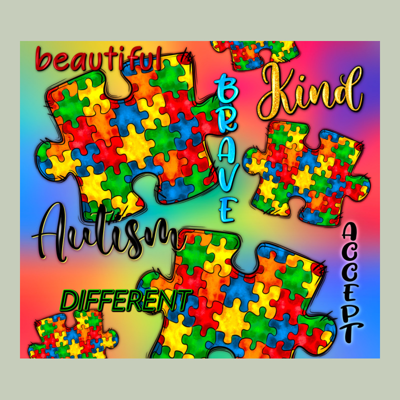 Autism Puzzle Piece Long Sleeve Tee by CowGirlArtShop | Teevron