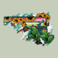 Maryland Map Sunflower Cactus Serape Classic Tee | Teevron