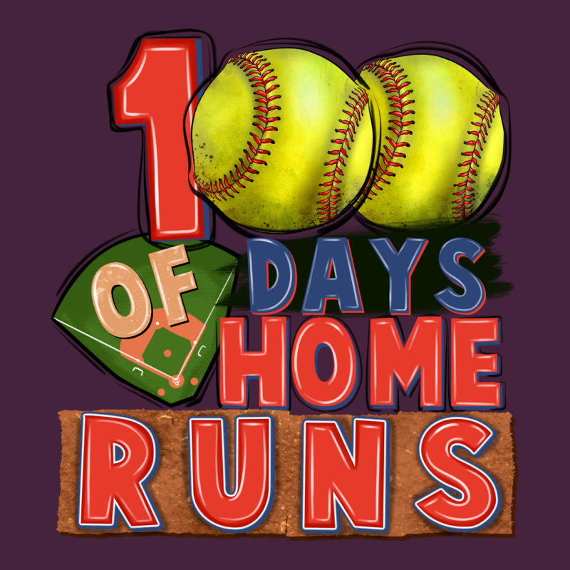 100 Days Of Home Runs Softball Long Sleeve Tee by CowGirlArtShop | Teevron