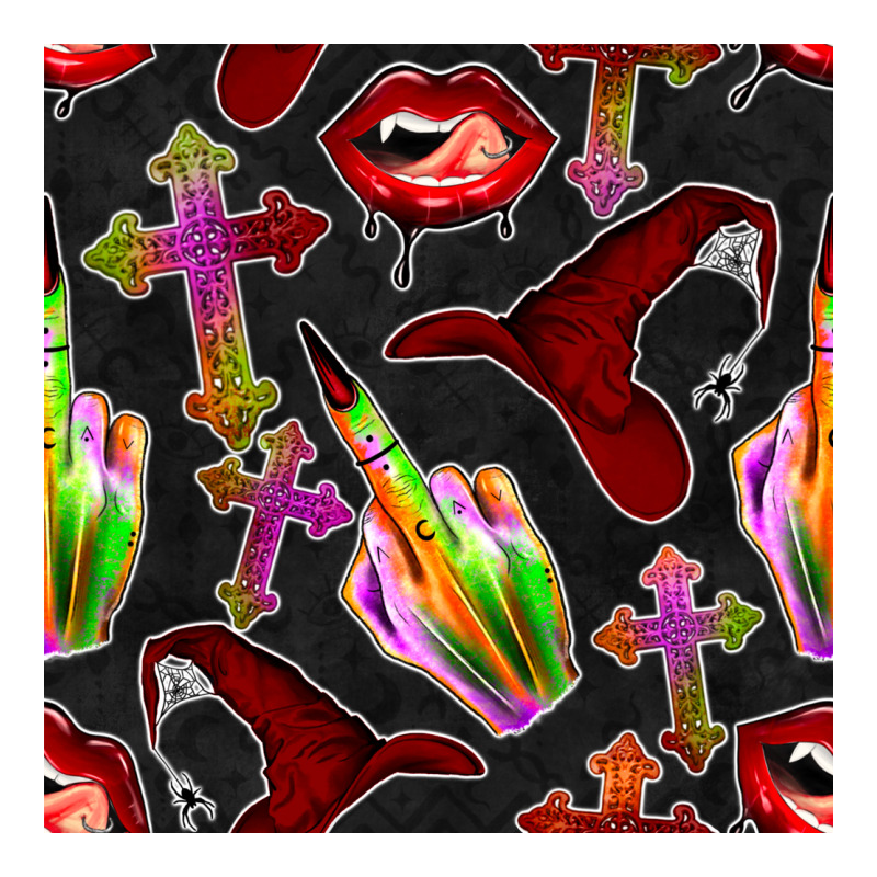 Halloween Bad Witch Seamless Pattern Premium Hoodie by BundleAndBundleShop | Teevron