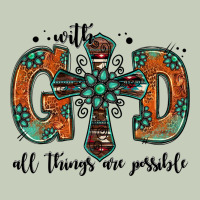With God All Things Are Possible Gemstone Cross Ladies Tee | Teevron