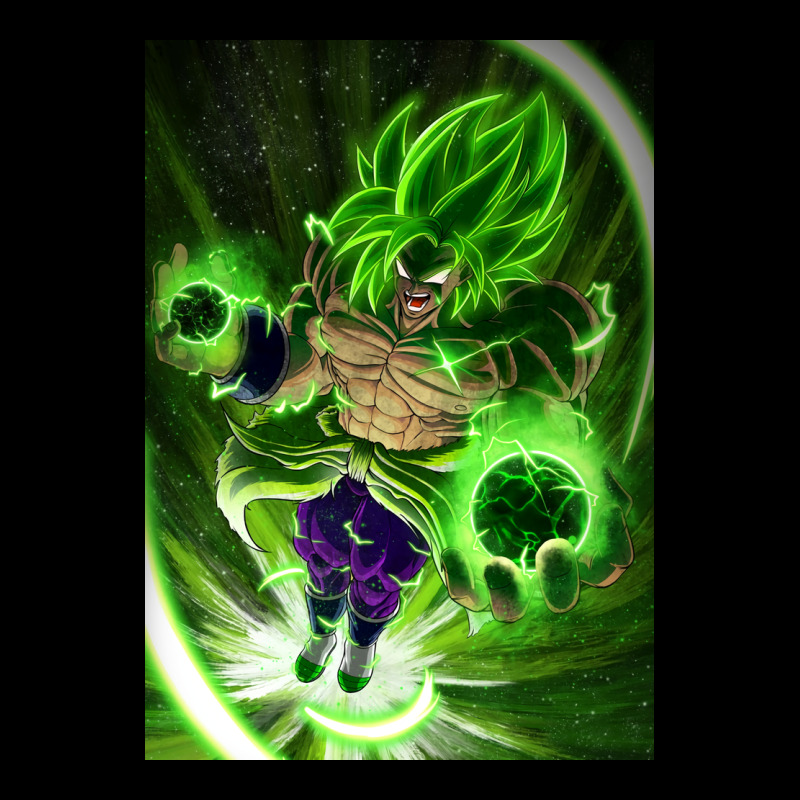 Legendary Broly Supersaiyajin Poster Travel Heavy Core Tee by lanVoArt | Teevron