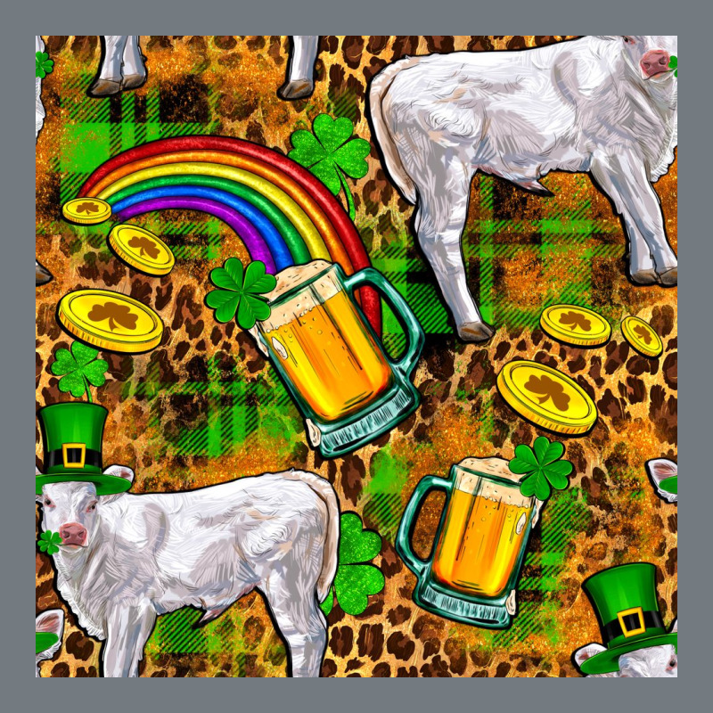 St. Patricks Cow With Rainbow And Beer Seamless Heavyweight Sweatshirt by FaDigitalArtStudio | Teevron