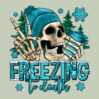 Freezing To Death Winter Skull Ladies Tee | Teevron