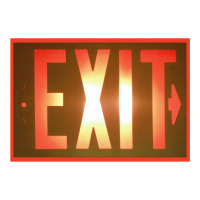 exit sign   hippie | Teevron