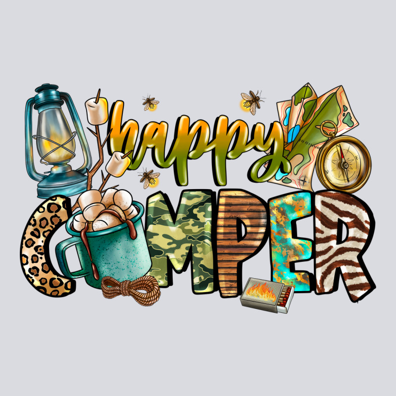 Happy Camper Zipper Hoodie by CowhideDigitalArt | Teevron