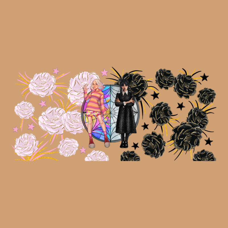 Gothic Girl And Colorful Girl Best Friends With Vintage Tee by TumblerDesignByShophia | Teevron