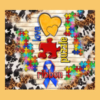Love Puzzle Ribbon Vintage Hoodie | Teevron