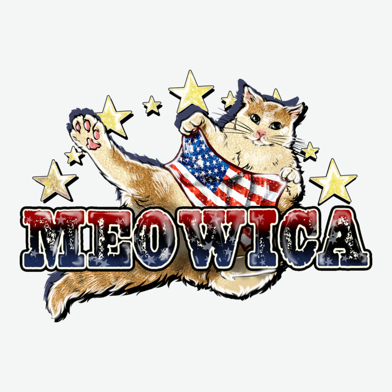 Meowica Cat 4th Of July Urban Heavy Tee by HowdyJamesFarm | Teevron