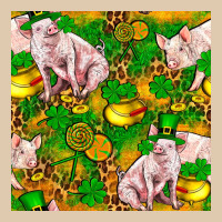 St Patricks  Day Pig With Candy And Pot Of Gold  Seamless Pattern Heavyweight Sweatshirt | Teevron