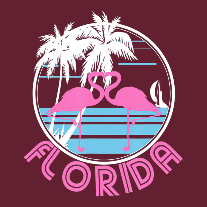 Hot Trend Florida Pink Flamingo Heart 80s Retro Vintage Style Classic Tee by lanVoArt | Teevron