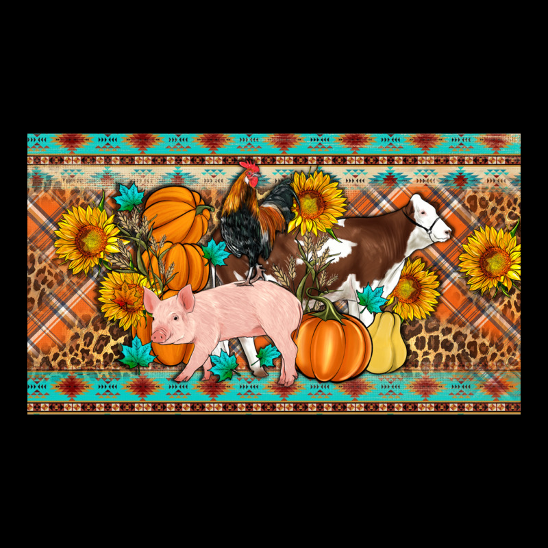 Fall Farm Animals Cow Pig Rooster Premium Sweatshirt by Artiststas | Teevron