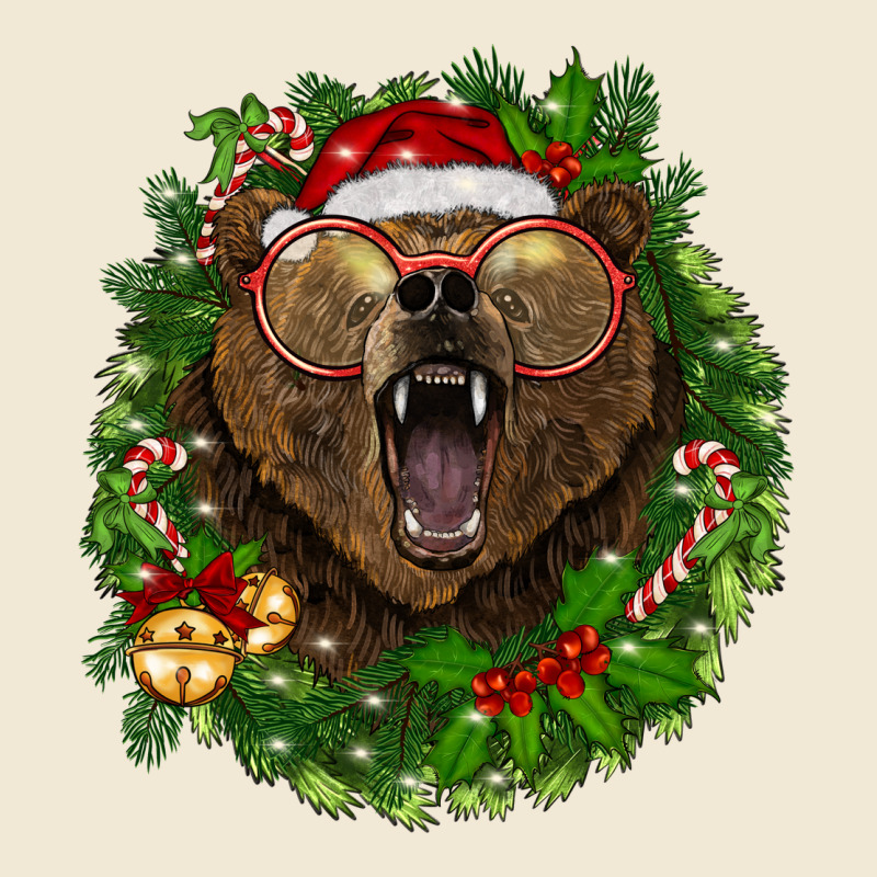 Christmas Bear  Wreath Ladies Tee by BarkalooDesign | Teevron