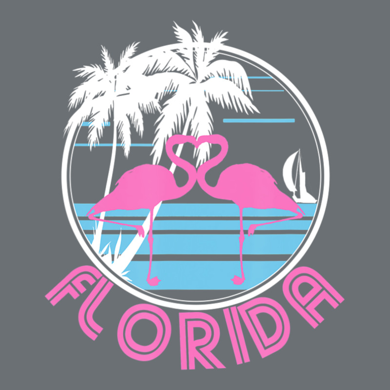 Hot Trend Florida Pink Flamingo Heart 80s Retro Vintage Style Premium Hoodie by lanVoArt | Teevron