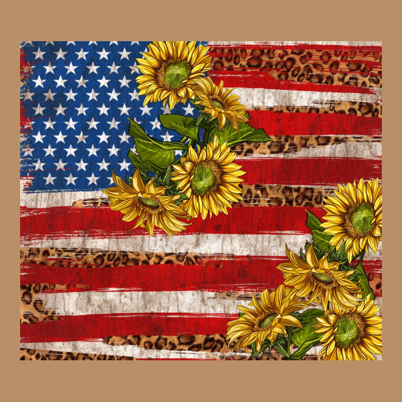 American Flag Sunflowers With Leopard Vintage Hoodie by TumblerDesignByShophia | Teevron
