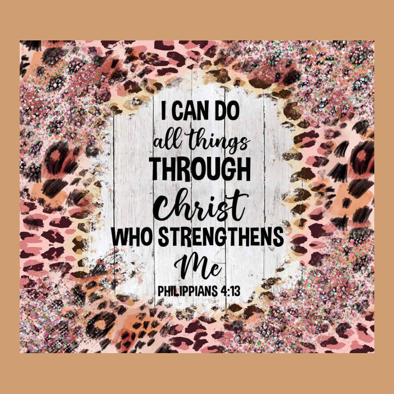 I Can Do All Things With Leopard And Glitter Vintage Tee by TumblerDesignByShophia | Teevron