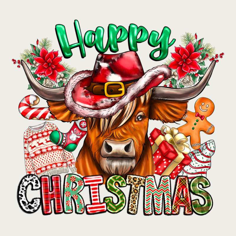 Happy Christmas Cow Zipper Hoodie by CowhideDigitalArt | Teevron