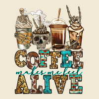 Coffee Makes Me Feel Alive Skeleton Coffee Cups Premium Tee | Teevron