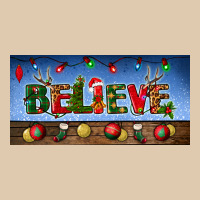 Christmas Believe License Plate Heavyweight Sweatshirt | Teevron