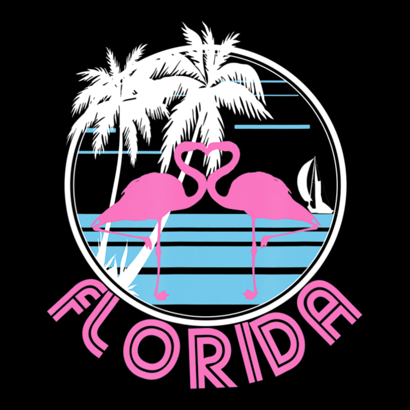 Hot Trend Florida Pink Flamingo Heart 80s Retro Vintage Style Heavy Core Tee by lanVoArt | Teevron