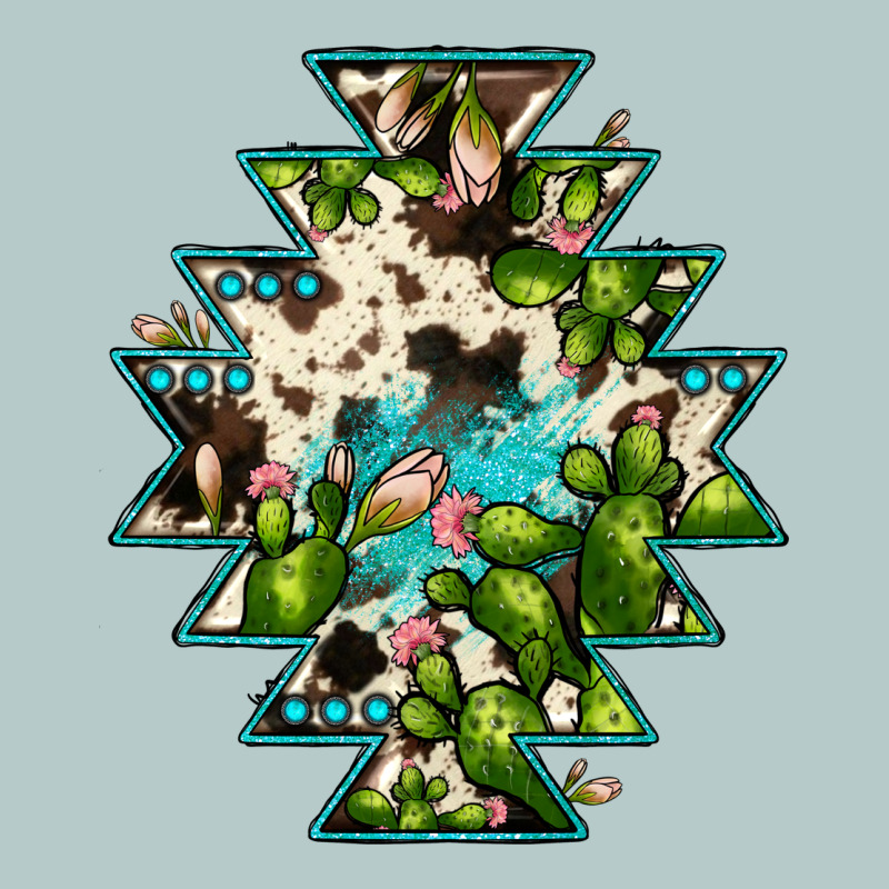 Aztec  Cowhide Cactus Gemstone Heavy Core Tee by JahusDesignShop | Teevron