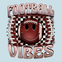 Football Vibes Smiley Face Ladies Tee | Teevron