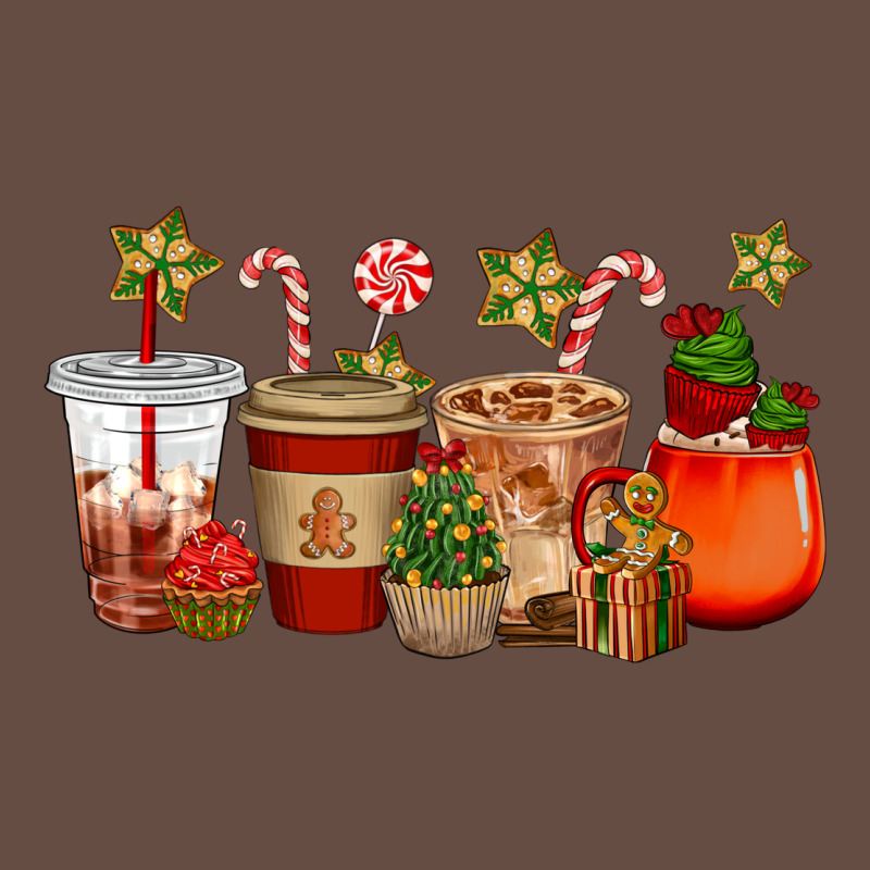 Christmas Cup Cakes Coffee Cups Long Sleeve Tee by CowGirlArtShop | Teevron