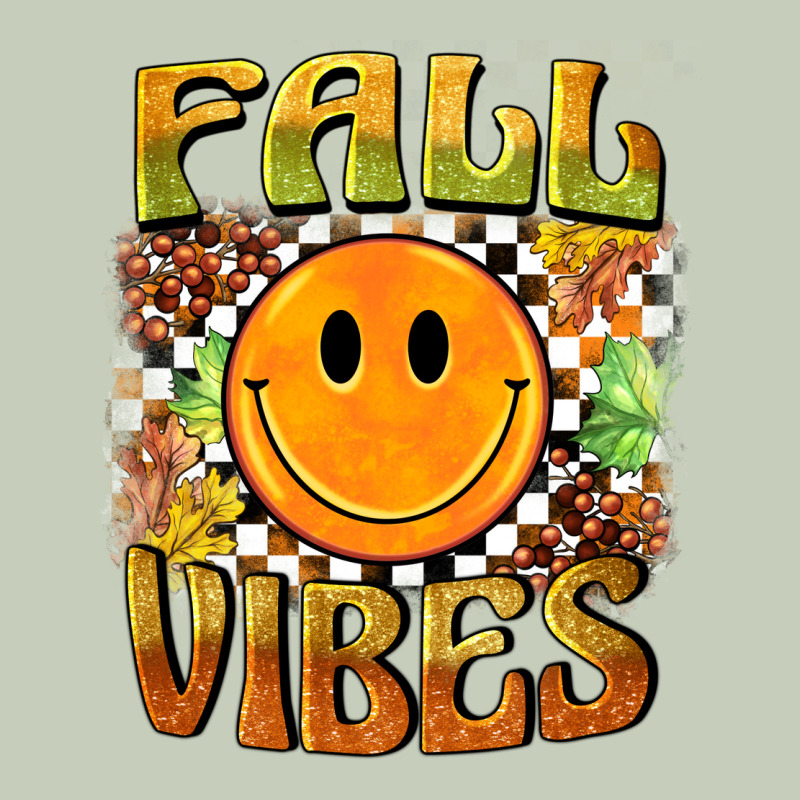 Fall Vibes Smiley Face Ladies Tee by BarkalooDesign | Teevron