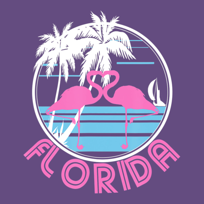 Hot Trend Florida Pink Flamingo Heart 80s Retro Vintage Style Vintage Hoodie by lanVoArt | Teevron