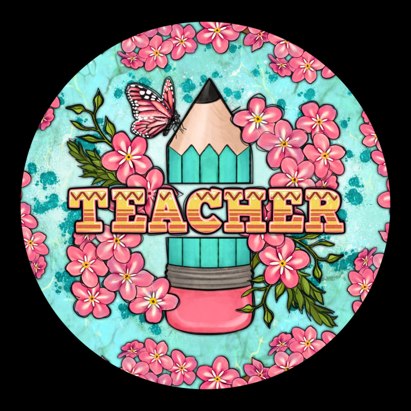 Teacher Floral Pencil Round Earring Heavy Core Tee by BundleAndBundleShop | Teevron