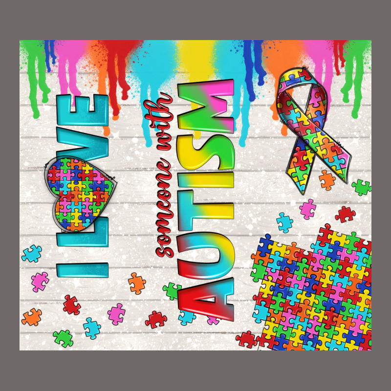 I Love Someone With Autism Urban Heavy Tee by TumblerDesignByShophia | Teevron