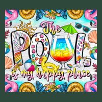 The Pool Is My Happy Place Zipper Hoodie | Teevron