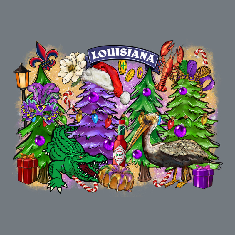 Christmas Louisiana Mardi Gras Trees Heavyweight Sweatshirt by FaDigitalArtStudio | Teevron