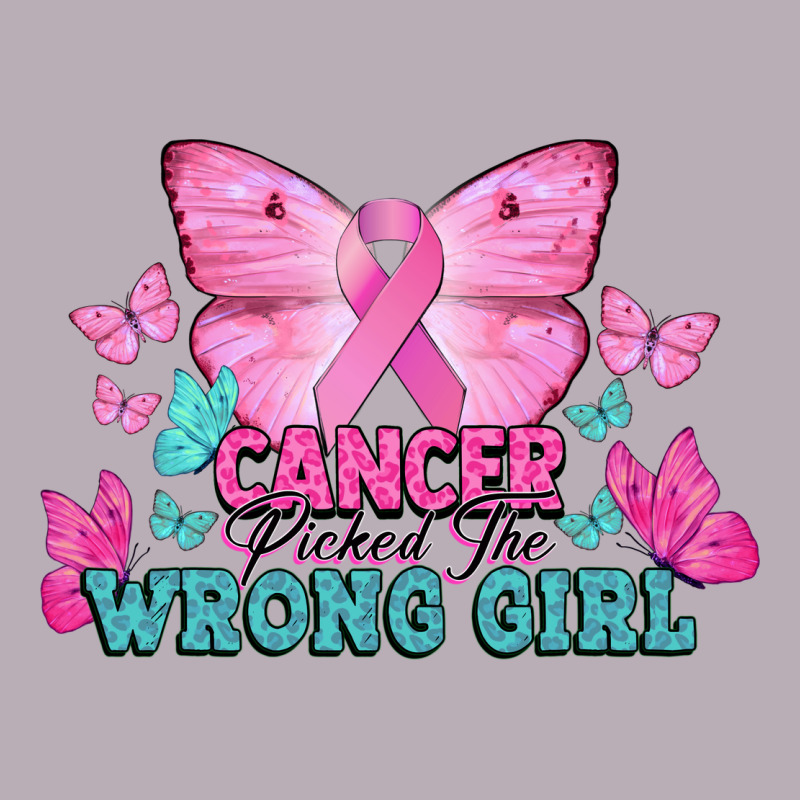 Cancer Picked The Wrong Girl Cancer Awareness Vintage Tee by HowdyJamesFarm | Teevron