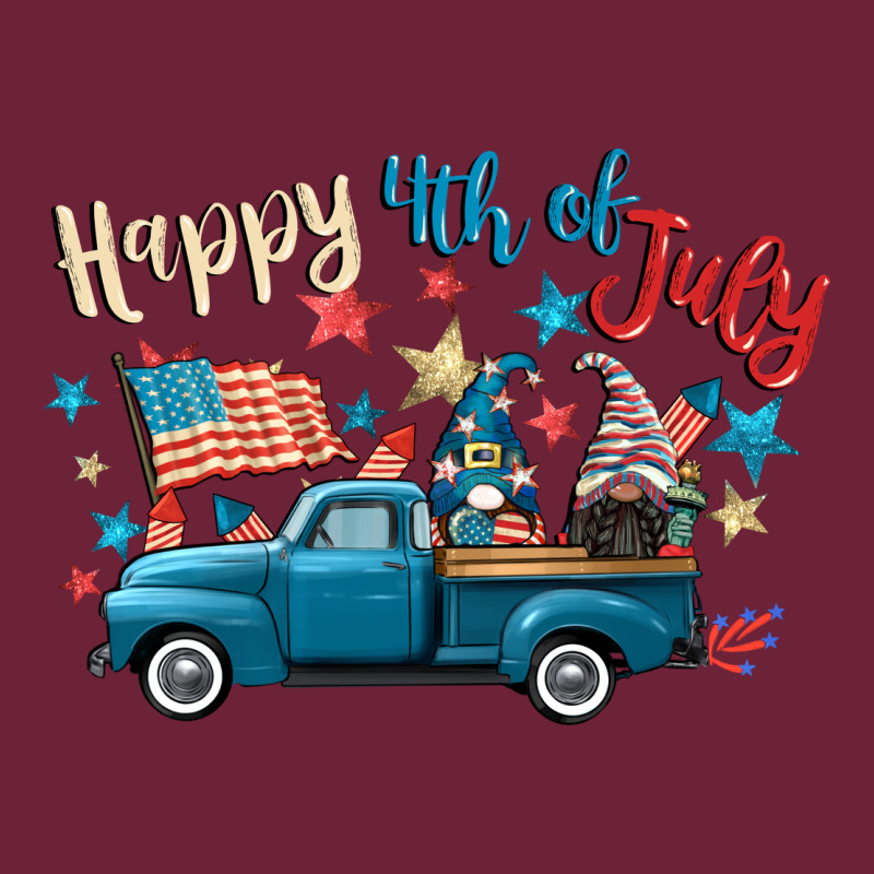 Happy 4th Of July Gnome Truck Long Sleeve Tee by CowGirlArtShop | Teevron